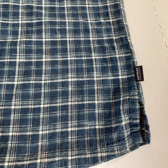 Patagonia Back Step Hemp Organic Cotton Plaid Short Sleeve Shirt - Picture 4 of 7